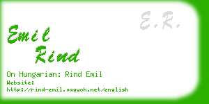 emil rind business card